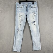 Jeans American Eagle Feminino Tamanho 10R Skinny Elástico Lavagem Leve Super Aflito comprar usado  Enviando para Brazil