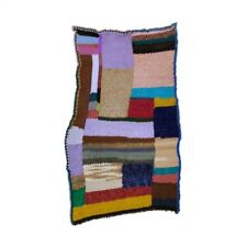 Usado, Poltrona de retalhos de crochê feita à mão 3 lances sofá-cama cobertor de lã algodão vintage comprar usado  Enviando para Brazil