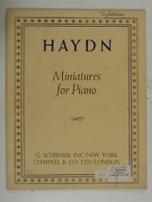 piano HAYDN miniatures for piano , schirmer / otto von irmer for sale  Shipping to South Africa