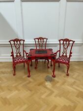 Mesa y sillas de juego miniatura Bespaq Chinoiserie para casa de muñecas---Vintage---ESTADO--- segunda mano  Embacar hacia Argentina