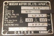 Nissan datsun typenschild gebraucht kaufen  Möglingen
