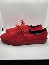 Vans Originals Todo Rojo Lona Con Cordones Zapatos de Patín Tenis Para Hombre Talla 11, usado segunda mano  Embacar hacia Argentina