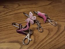 Lot of 3 Alexx Inc. Clip On Purse Key Finders: High Heel, Boot, Butterfly for sale  Shipping to South Africa