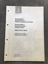 Index ge42 ersatzteilblatt gebraucht kaufen  Bühlertann