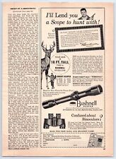 Bushnell Scopes Binoculars Riflescope 1955 Partial Print Ad 5.5"w x 11" for sale  Shipping to South Africa