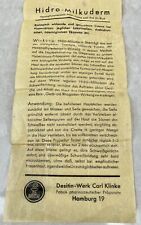 Paquete antiguo Desitin-Werk Carl Klinke Hamburg 19 para hidro-milkuderm segunda mano  Embacar hacia Argentina