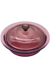 Vintage Corning Ware Visions Cranberry Casserole Cookware One Liter w/ Lid for sale  Gainesville