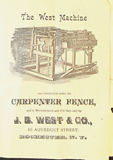 West machine carpenter for sale  Rochester