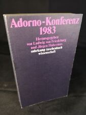 Adorno konferenz 1983 gebraucht kaufen  Lübeck