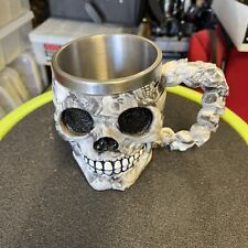 Caneca esqueleto caveira copo resina aço inoxidável 3D Tankard pirata gótico medieval comprar usado  Enviando para Brazil