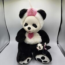 Bear Surprise Poppi 2016 Just Play Pelúcia Preto Branco Panda Mãe com 1 Bebê 13" comprar usado  Enviando para Brazil