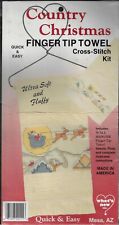 Kit de ponto cruz toalha ponta dedo Natal country - Papai Noel e renas #022111, usado comprar usado  Enviando para Brazil
