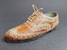Zapato brogue antiguo/vintage de metal para hombre con suela de goma y encaje de 12,5 cm de largo segunda mano  Embacar hacia Mexico