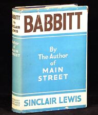 Usado, Sinclair Lewis/Babbitt primera edición 1922 segunda mano  Embacar hacia Argentina