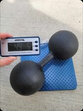 Vintage 50lb Single Globe Dumbbell  Weight Circus Strong Man Dumbbell  for sale  Shipping to South Africa
