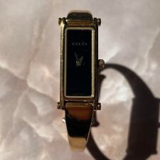 Usado, Relógio feminino pulseira Gucci muito bom quartzo ouro preto 0546123 do Japão comprar usado  Enviando para Brazil