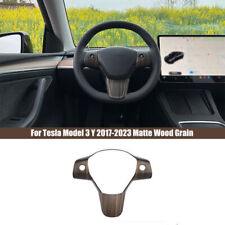 Cubierta de interruptor de volante grano de madera mate para Tesla Model 3/Y 2017-2023 segunda mano  Embacar hacia Argentina