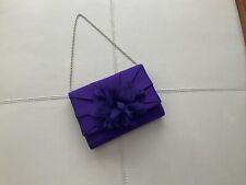 Purple satin clutch for sale  NORMANTON