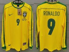 Camiseta Brasil 1998 #9 Ronaldo Final de la Copa del Mundo segunda mano  Embacar hacia Argentina