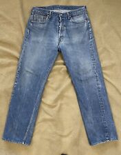 Jeans vintage Levi’s 501 Selvedge jeans linha vermelha botão mosca etiqueta 36x33 (34x30) comprar usado  Enviando para Brazil