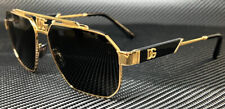 Gafas de sol DOLCE & GABBANA DG2294 02 87 doradas gris oscuro para hombre 59 mm segunda mano  Embacar hacia Argentina