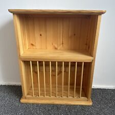 Vintage Rustic Solid Pine Wall Mounted Plate Rack And Shelving Unit, used for sale  Shipping to South Africa