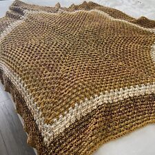 Cobertor redondo de crochê feito à mão vintage cores naturais 60 polegadas de largura afegão comprar usado  Enviando para Brazil