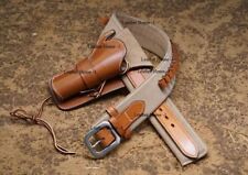 Usado, Coldre de couro ocidental cinto arma 44/45 marrom feito à mão pistola revólver cowboy comprar usado  Enviando para Brazil