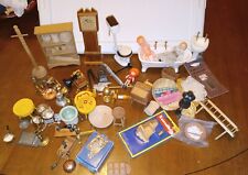 Lote grande de accesorios y muñecas vintage para muebles para casa de muñecas, usado segunda mano  Embacar hacia Argentina