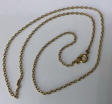 Vintage Rolled Gold / Gold Filled Simple Delicate 16” Belcher Chain Necklace for sale  Shipping to South Africa