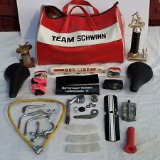 LOTE RARO de peças de bicicleta vintage Team Schwinn bolsa de corrida assento de grande prêmio Weinmann BMX comprar usado  Enviando para Brazil
