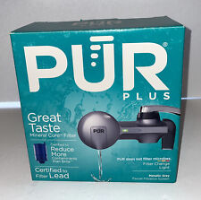 PUR PLUS Faucet Mount Water Filtration System Mineral Core Filter Metallic Grey for sale  Shipping to South Africa