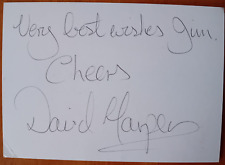 Original autograph david for sale  STOCKPORT