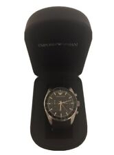 Emporio Armani AR-5977 cronógrafo masculino pulseira de borracha preta com estojo original, usado comprar usado  Enviando para Brazil