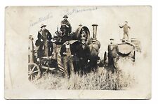 Agriculture Farming Scene with Steam Tractor, Antique 1910s RPPC Photo Postcard for sale  Shipping to Canada