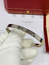 Used, Cartier Love Bangle White Gold Size 19 for sale  Beverly Hills
