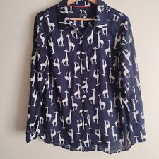 Usado, Blusa Talbots feminina estampa girafa algodão G XL azul branca leve X comprar usado  Enviando para Brazil