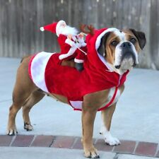 Navidad Mascota Perro Vestirse Ropa Santa Claus Disfraz Invierno Abrigo Cálido Camiseta segunda mano  Embacar hacia Argentina