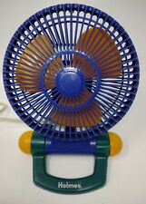 Vintage 1990s Holmes Teal/Blue/Yellow 2 Speed Stationary Desk Fan (HANF-95)  for sale  Shipping to South Africa