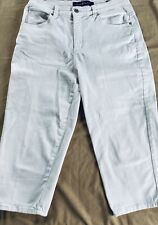 Jeans stretch bordado branco cintura 29 Capri feminino "Gloria Vanderbilt" tamanho 6 comprar usado  Enviando para Brazil