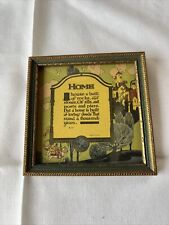 1926 Art Deco Motto Poem Print "Home" in a Period Frame Made in USA for sale  Shipping to South Africa
