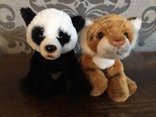 Lote SIN ETIQUETAS Bebé Panda Oso y Tigre Peluche Animales de Peluche Realista Mini, usado segunda mano  Embacar hacia Mexico