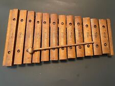 Instrumento musical antiguo de madera xilófono de 12 tonos americano temprano segunda mano  Embacar hacia Argentina