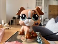 Littlest Pet Shop LPS Jumbo Deco Brown Flowers Boxer Dog Authentic HTF Rare Big na sprzedaż  PL