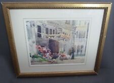 Antique original watercolour of Venice John Singer Sargent style, signed L Leah, used for sale  HYTHE