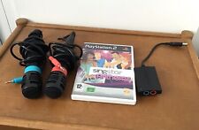 Used, SINGSTAR WIRED MICROPHONES X2, ANTHEMS GAME, USB ADAPTOR PLAYSTATION PS2 BUNDLE for sale  Shipping to South Africa
