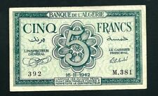 Algeria francs 1942 for sale  ILKLEY