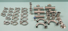 Large Lot Miscellaneous Stainless Steel Sanitary Fittings & Clamps C17 for sale  Shipping to South Africa