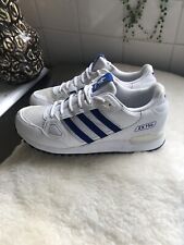 Mens Adidas ZX 750 White Leather With Blue Stripes Size 8 for sale  Shipping to South Africa