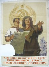 Vintage soviet poster for sale  Carmel